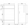 Fusion Anthracite Woodgrain 500mm (w) x 864mm (h) x 355mm (d) Toilet Unit - Technical Drawing