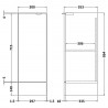 Fusion Anthracite Woodgrain 300mm (w) x 864mm (h) x 355mm (d) Base Unit - Technical Drawing