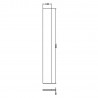 Fusion Charcoal Black 1250mm (w) x 145mm (h) x 18mm (d) Continuous Plinth - Technical Drawing