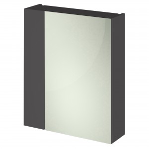 Fusion Gloss Grey 600mm(W) 2 Door Split Mirror Unit (25/75 Split)