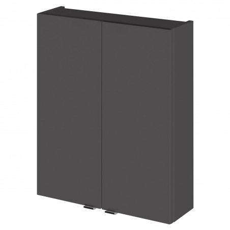 Fusion Gloss Grey 500mm (w) 713mm (h) x 182mm (d) 2 Door Wall Unit