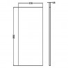 Fusion Gloss Grey 370mm (w) Decorative End Panel - Technical Drawing