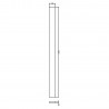 Fusion Gloss Grey 2000mm (W) Continuous Plinth - Technical Drawing