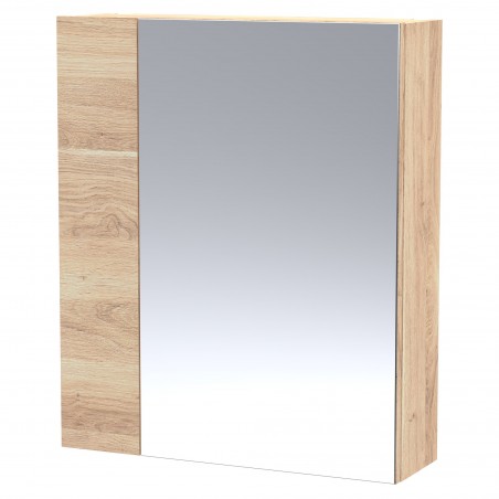 Fusion 600mm Mirror Cabinet - Bleached Oak