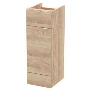 Fusion 300mm 1 Drawer 1 Door Floor Standing Fitted Unit - Bleached Oak