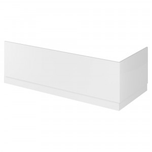 Fusion Gloss White 700mm (w) Bath End Panel with Plinth