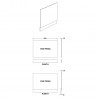 Fusion Gloss White 700mm (w) Bath End Panel with Plinth - Technical Drawing