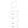 Fusion Gloss White 750mm (w) Bath End Panel with Plinth - Technical Drawing
