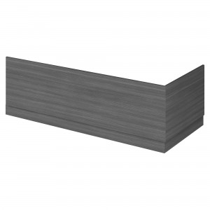 Fusion Anthracite Woodgrain 1700mm (w) Bath Front Panel with Plinth