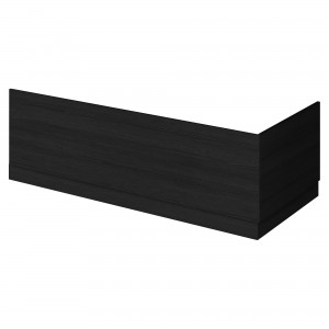 Fusion Charcoal Black 700mm (w) Bath End Panel with Plinth