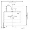 400mm (w) x 355mm (h) x 135mm (d) Polymarble Basin (Compatible With Hudson Reed Fusion Fitted Furniture) - Technical Drawing