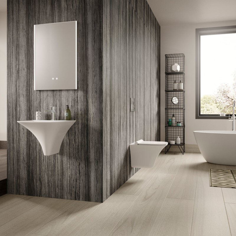 Grace 460mm (w) x 350mm (h) x 415mm (d) Wall Hung Basin (1 Tap Hole) - Insitu