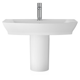 Maya 550mm (w) x 450mm (h) Basin & Semi Pedestal (1 Tap Hole)