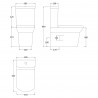 Maya Flush to Wall Toilet and Seat - Technical Drawing