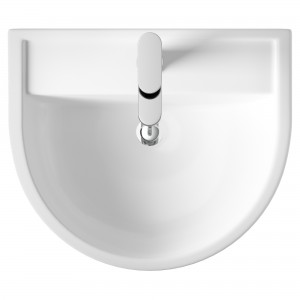 "Luna" 420mm Basin with 1 Tap Hole and Full Pedestal