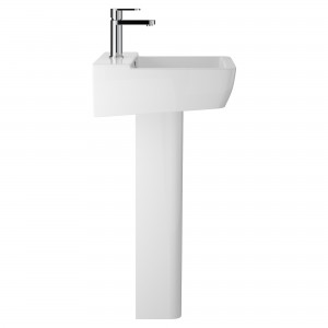 "Arlo" 550mm Basin with 1 Tap Hole and Full Pedestal