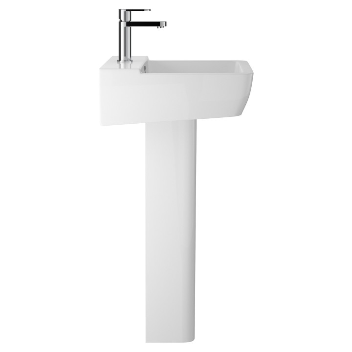Arlo 550mm Basin with 1 Tap Hole and Full Pedestal - Insitu