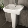 Arlo 550mm Basin with 1 Tap Hole and Full Pedestal - Insitu