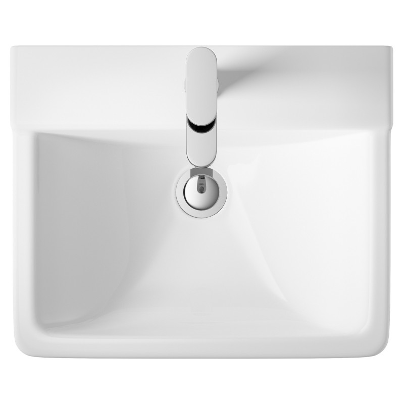 Arlo 550mm (w) x 445mm (w) Basin & Semi Pedestal (1 Tap Hole) - Insitu