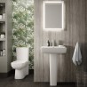 Arlo Short Projection Toilet Pan Cistern and Soft Close Toilet Seat - Insitu