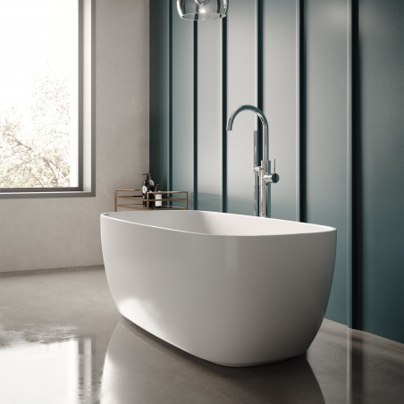 Bella 1495mm(L) x 720mm(W) Rectangular Freestanding Bath (Includes Push Button Waste) - Insitu