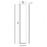 300mm Hinged Flipper Screen - Chrome - Technical Drawing
