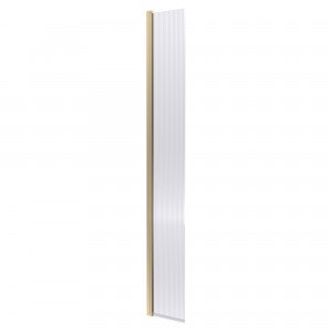300mm Fluted Hinged Flipper Screen - Brushed Brass