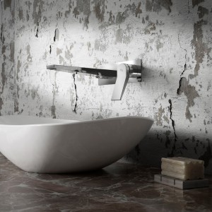 "Soar" Chrome Wall Mounted Single Lever Basin Mixer Tap