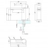 Willow Chrome Mono Basin Mixer Tap - Technical Drawing