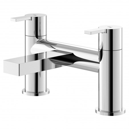 Willow Chrome Twin Lever Bath Filler Tap