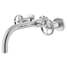 Revolution Chrome Wall Mounted Basin Mixer Tap