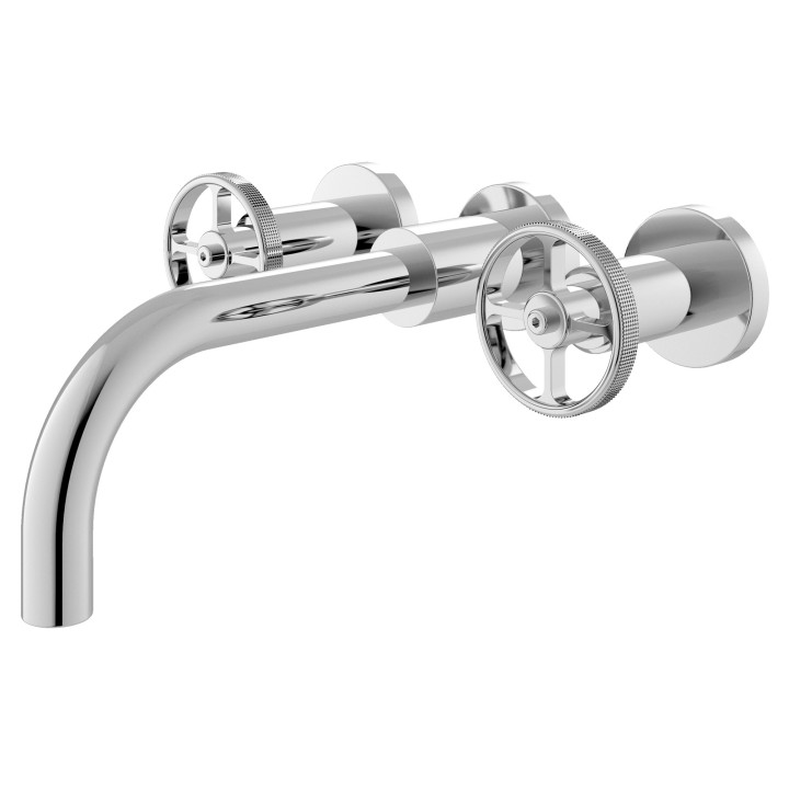 Revolution Chrome Wall Mounted Basin Mixer Tap