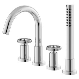 Revolution Chrome 4 Tap Hole Bath Mixer Tap