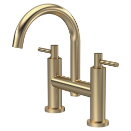 Tec Lever Brushed Brass Bath Filler