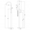 Tec Thermostatic Single Lever Mono Bath And Shower Mixer - Technical Drawing