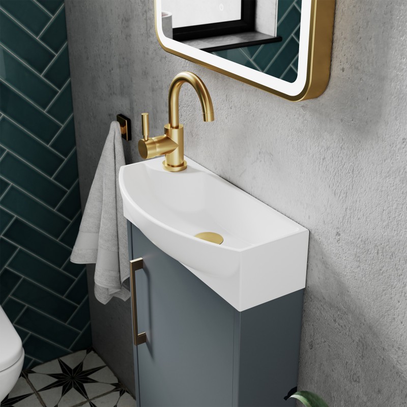 Tec Lever Brushed Brass Mono Basin Mixer - Insitu