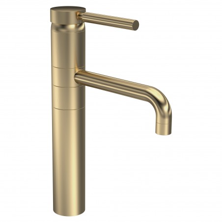 Tec Lever Brushed Brass High Rise Mixer