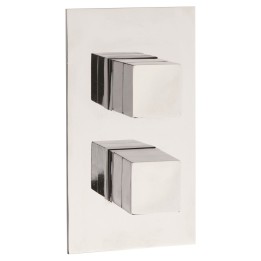 Lennox Square Thermostatic Valve with Concealed Diverter