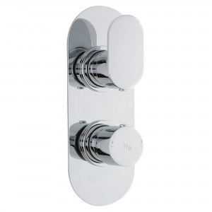 Reign Twin Concealed Thermostatic Valve Oval Plate