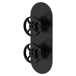 Revolution Matt Black Twin Valve