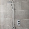 Destiny Round Chrome Shower Column with Concealed Outlet Elbow & Hand Shower - Insitu