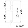 Ceiling Mounted Shower Arm - Technical Drawing