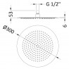 300mm Diameter Round Fixed Head - Technical Drawing