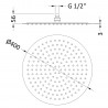 Round Stainless Steel Shower Head 400mm - Technical Drawing