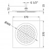 370mm Ceiling Tile Shower Head - Technical Drawing