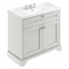 Old London Timeless Sand 1000mm (w) x 886mm (h) x 470mm (d) 2 Door Vanity Unit and Basin with 3 Tap Holes