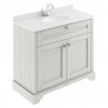 Old London Timeless Sand 1000mm (w) x 886mm (h) x 470mm (d) 2 Door Vanity Unit with White Marble Top and Basin