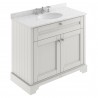 Old London Timeless Sand 1000mm (w) x 886mm (h) x 470mm (d) 2 Door Vanity Unit with Grey Marble Top and Basin