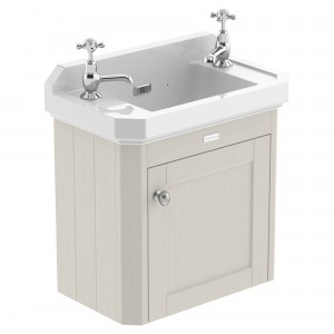 Old London Timeless Sand 515mm (w) x 550mm (h) x 300mm (d) Wall Hung Cabinet & Basin