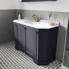 Old London Twilight Blue 1000mm (w) x 888mm (h) x 470mm (d) 4-Door Angled Unit & Marble Top 1 Tap Hole - Insitu